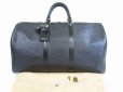 Photo1: LOUIS VUITTON Epi Leather Black Duffle&Gym Bag Hand Bag Keepall 50 #5279 (1)