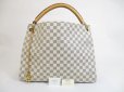 Photo1: LOUIS VUITTON Azur Leather White Hobo Shoulder Bag Artsy MM #5280 (1)