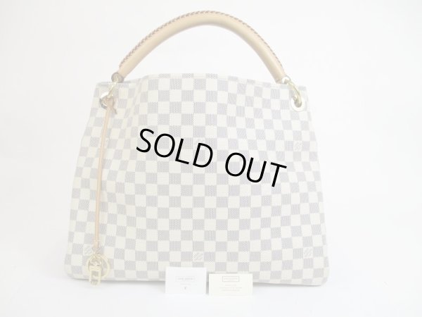 Photo1: LOUIS VUITTON Azur Leather White Hobo Shoulder Bag Artsy MM #5280