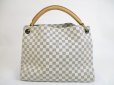 Photo2: LOUIS VUITTON Azur Leather White Hobo Shoulder Bag Artsy MM #5280 (2)