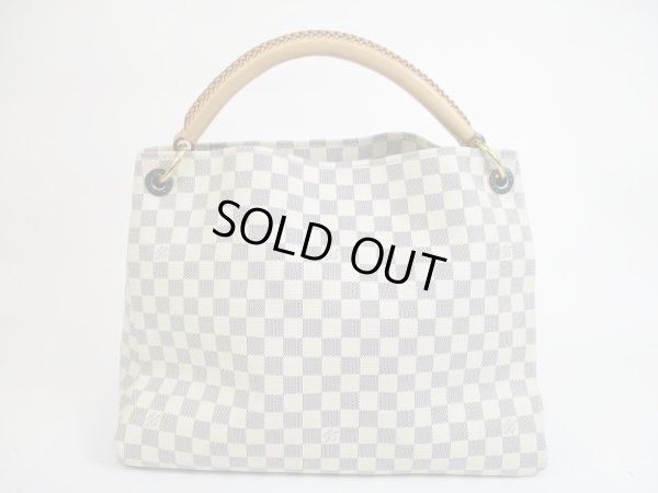 Photo2: LOUIS VUITTON Azur Leather White Hobo Shoulder Bag Artsy MM #5280