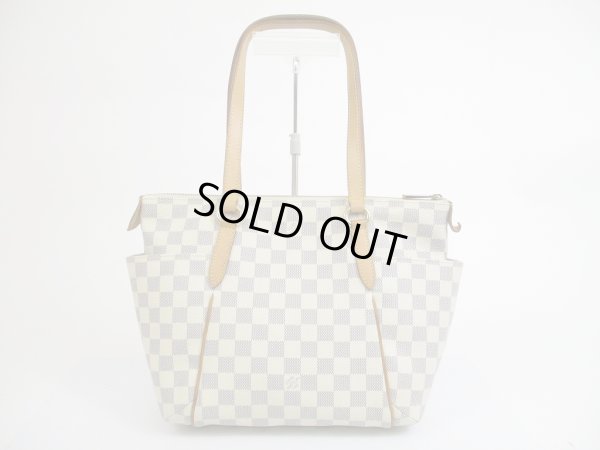 Photo2: LOUIS VUITTON Azur Leather White Tote&Shoppers Bag Totally PM #5289