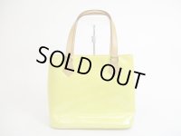 LOUIS VUITTON Vernis Patent Leather Yellow Tote&Shoppers Bag Houston #5297