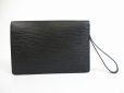 Photo2: LOUIS VUITTON Epi Leather Black Clutch Bag Purse Sellier Dragonne #5301 (2)