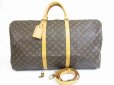 Photo1: LOUIS VUITTON Monogram Leather Brown Gym Bag Keepall 60 Bandouliere #5303 (1)