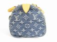 Photo4: LOUIS VUITTON Monogram Denim Blue Hand Bag Purse Speedy #5329