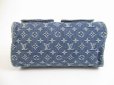 Photo5: LOUIS VUITTON Monogram Denim Blue Hand Bag Purse Speedy #5329