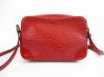 Photo2: LOUIS VUITTON Epi Leather Red Messenger&Cross-body Bag Trocadero #5343 (2)