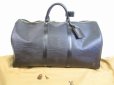 Photo1: LOUIS VUITTON Epi Leather Black Duffle&Gym Bag Hand Bag Keepall 50 #5357 (1)