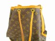 Photo8: LOUIS VUITTON Monogram Leather Brown Shoulder Bag Purse Noe #5358