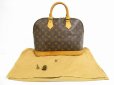 Photo1: LOUIS VUITTON Monogram Leather Brown Hand Bag Purse Alma #5361 (1)