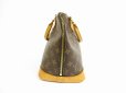 Photo4: LOUIS VUITTON Monogram Leather Brown Hand Bag Purse Alma #5361