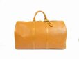 Photo1: LOUIS VUITTON Epi Leather Camel Brown Duffle&Gym Bag Keepall 50 #5367 (1)