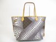 Photo2: LOUIS VUITTON Limited Kusama Leather White Tote Bag Purse Neverfull MM #5375 (2)