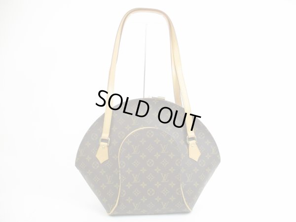 Photo1: LOUIS VUITTON Monogram Leather Brown Tote&Shoppers Bag Ellipse Shopping #5382