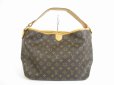 Photo1: LOUIS VUITTON Monogram Brown Leather Hobo Shoulder Bag Delightful PM #5386 (1)