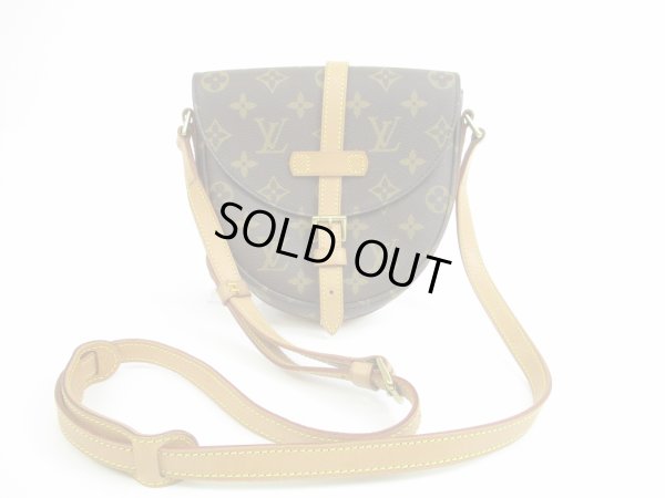 Photo1: LOUIS VUITTON Monogram Leather Brown Cross-body Chantilly PM #5389