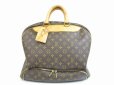 Photo1: LOUIS VUITTON Monogram Leather Brown Boston Bag Hand Bag Evasion #5394 (1)