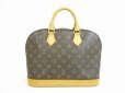 Photo2: LOUIS VUITTON Monogram Leather Brown Hand Bag Purse Alma #5399 (2)