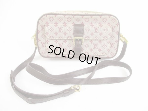 Photo1: LOUIS VUITTON Monogram Mini Canvas Red Cross-body Bag Juliet MM #5400