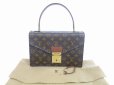 Photo1: LOUIS VUITTON Monogram Leather Brown Hand Bag Purse Concorde #5407 (1)