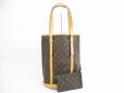 Photo1: LOUIS VUITTON Monogram Leather Brown Tote Bag Bucket GM w/Pouch #5426 (1)