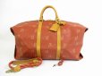 Photo1: LOUIS VUITTON America's Cup 95 Leather Red Duffle&Gym Bag Kabul w/Strap #5427 (1)