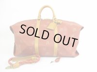 LOUIS VUITTON America's Cup 95 Leather Red Duffle&Gym Bag Kabul w/Strap #5427