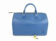 Photo1: LOUIS VUITTON Epi Leather Blue Hand Bag Purse Speedy30 #5428 (1)