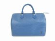 Photo2: LOUIS VUITTON Epi Leather Blue Hand Bag Purse Speedy30 #5428 (2)