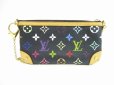 Photo2: LOUIS VUITTON Multicolor Leather Black Pouch Pochette Mila MM #5433 (2)