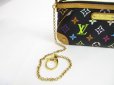 Photo7: LOUIS VUITTON Multicolor Leather Black Pouch Pochette Mila MM #5433