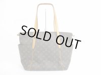 LOUIS VUITTON Monogram Leather Brown Tote&Shoppers Bag Totally MM #5434