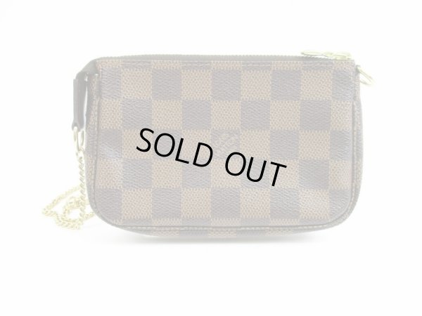 Photo2: LOUIS VUITTON Damier Leather T&B Mini Accessories Chain Pouch Purse #5438