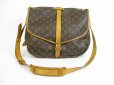 Photo1: LOUIS VUITTON Monogram Leather Brown Cross-body Bag Saumur 35 #5460 (1)