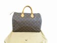 Photo1: LOUIS VUITTON Monogram Leather Brown Hand Bag Purse Speedy35 #5467 (1)