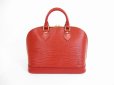 Photo1: LOUIS VUITTON Epi Leather Red Hand Bag Purse Alma #5471 (1)