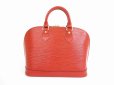 Photo2: LOUIS VUITTON Epi Leather Red Hand Bag Purse Alma #5471 (2)