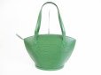 Photo2: LOUIS VUITTON Epi Leather Green Tote&Shoppers Bag Saint Jacques Large #5484 (2)