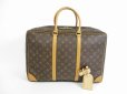 Photo1: LOUIS VUITTON Monogram Leather Brown Hand Bag Travel Bag Sirius 45 #5493 (1)