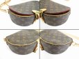 Photo6: LOUIS VUITTON Monogram Leather Brown Cross-body Bag Tambourine #5494