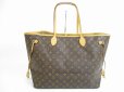 Photo2: LOUIS VUITTON Monogram Leather Brown Tote&Shoppers Bag Neverfull GM #5498 (2)