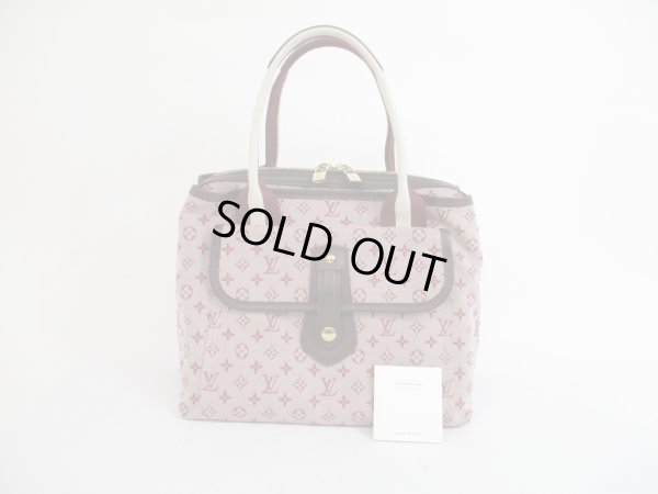 Photo1: LOUIS VUITTON Monogram Mini Canvas Red Hand Bag Purse Sac Mary Kate #5503