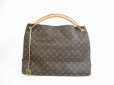 Photo1: LOUIS VUITTON Monogram Leather Brown Shoulder Bag Hobo Artsy GM #5504 (1)