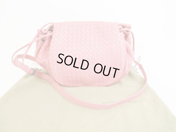 Photo1: BOTTEGA VENETA Intrecciato Leather Pink Crossbody Bag Purse #5512