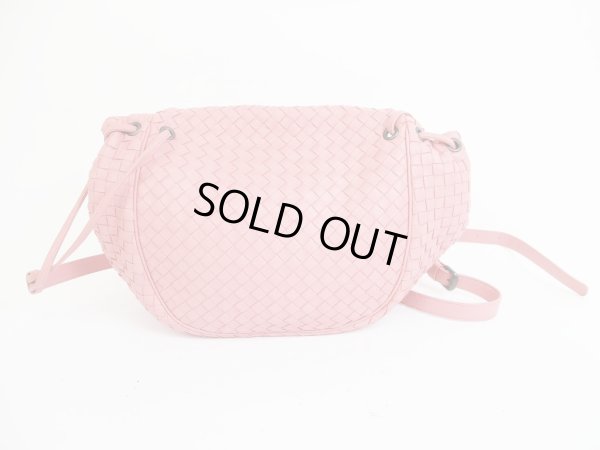 Photo2: BOTTEGA VENETA Intrecciato Leather Pink Crossbody Bag Purse #5512