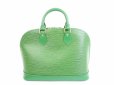 Photo2: LOUIS VUITTON Epi Leather Green Hand Bag Purse Alma #5515 (2)