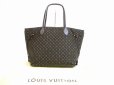 Photo1: LOUIS VUITTON Monogram Canvas Idylle Dark Brown Tote Bag Neverfull MM #5517 (1)