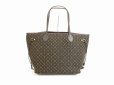 Photo2: LOUIS VUITTON Monogram Canvas Idylle Dark Brown Tote Bag Neverfull MM #5517 (2)