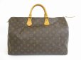 Photo2: LOUIS VUITTON Monogram Leather Brown Hand Bag Purse Speedy40 #5519 (2)